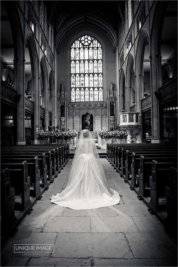 bride in church
