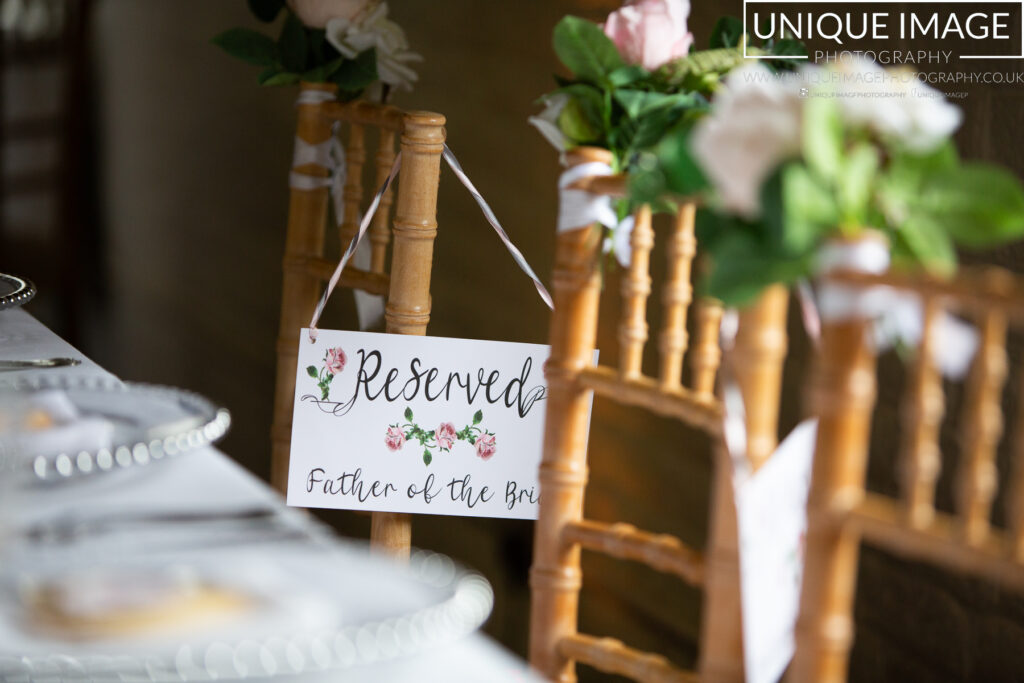 wedding reception details